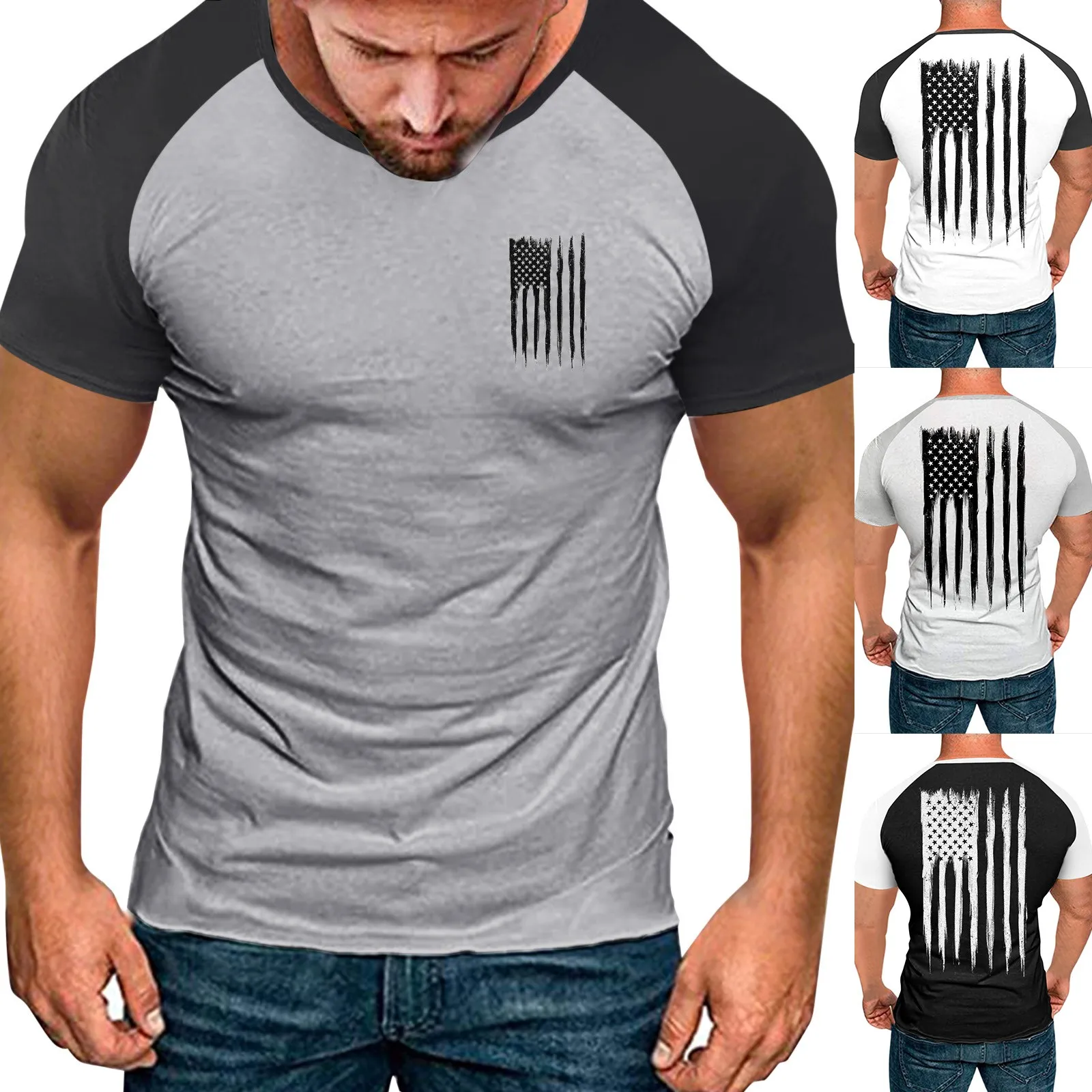 

Мужская Летняя модная повседневная футболка с цифровым 3D принтом на спине, топ с коротким рукавом, базовый топ в стиле хип-хоп