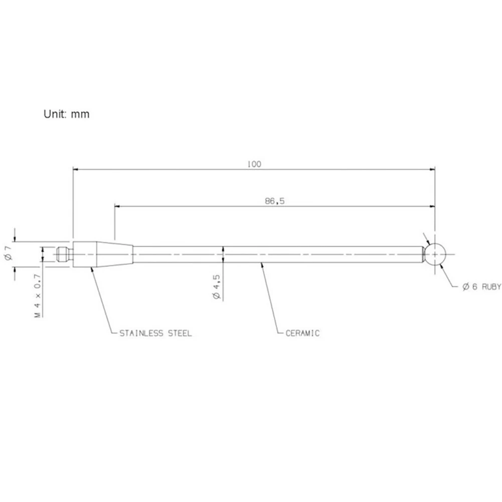 

Durable High Quality Material Touch Probe Mandrel A-5000-3712 Corrosion Resistance Ru By Ball Head Wear Resistant