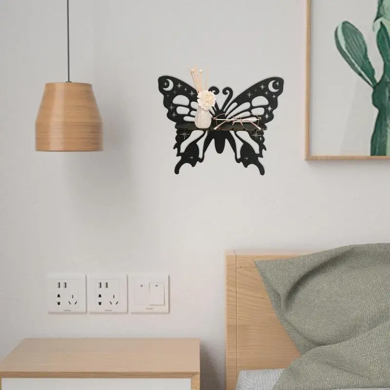 Многофункциональная деревянная полка-бабочка для ванной комнаты