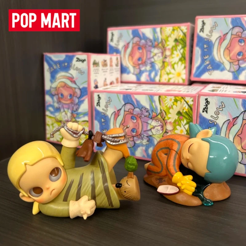Фото POP MART Zsiga Take It Slow Series слепая коробка милая аниме фигурка настольная коллекция украшения куклы игрушки подарки-сюрпризы №4