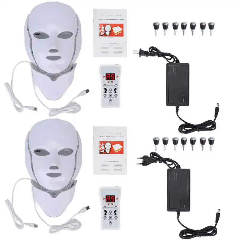 

7 Colors LED Light Therapy Facial Mask Photon Anti-Aging Anti Wrinkle Rejuvenation Fade Spot Face Mask Skin Care Beatuy Devices