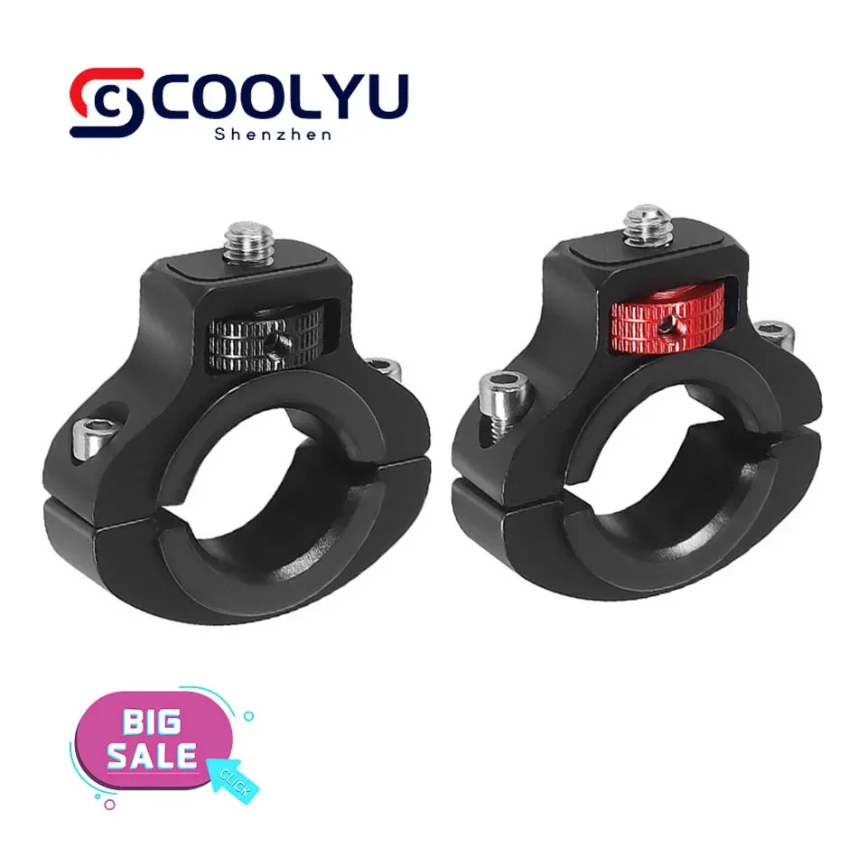 

1/4 винтовой одиночный автомобильный зажим Экшн-камера поворот наклон один Автомобильный Кронштейн подходит для 22 ~ 32 мм Руль диаметр трубы аксессуары