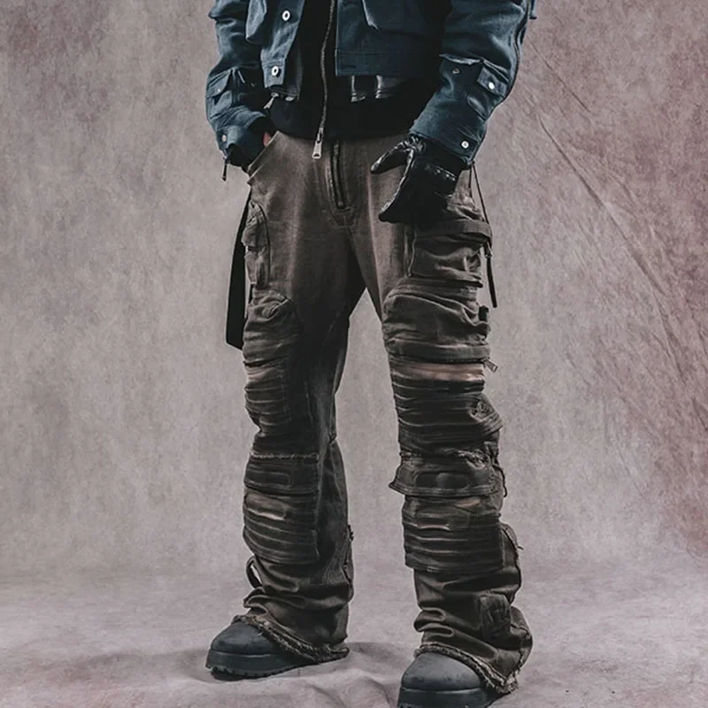 Тяжелая промышленная стереоскопическая нашивка многослойная потертая