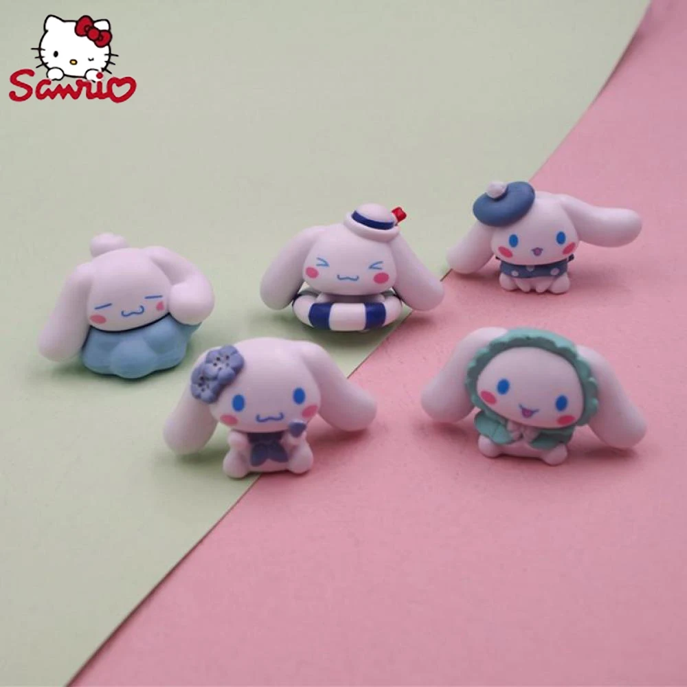 

Sanrio 3Cm My Melody Kawaii Doll Anime Figures Cinnamoroll Swimming Ring Doll Diy Patch Material Baking Cake Decorating Ornament