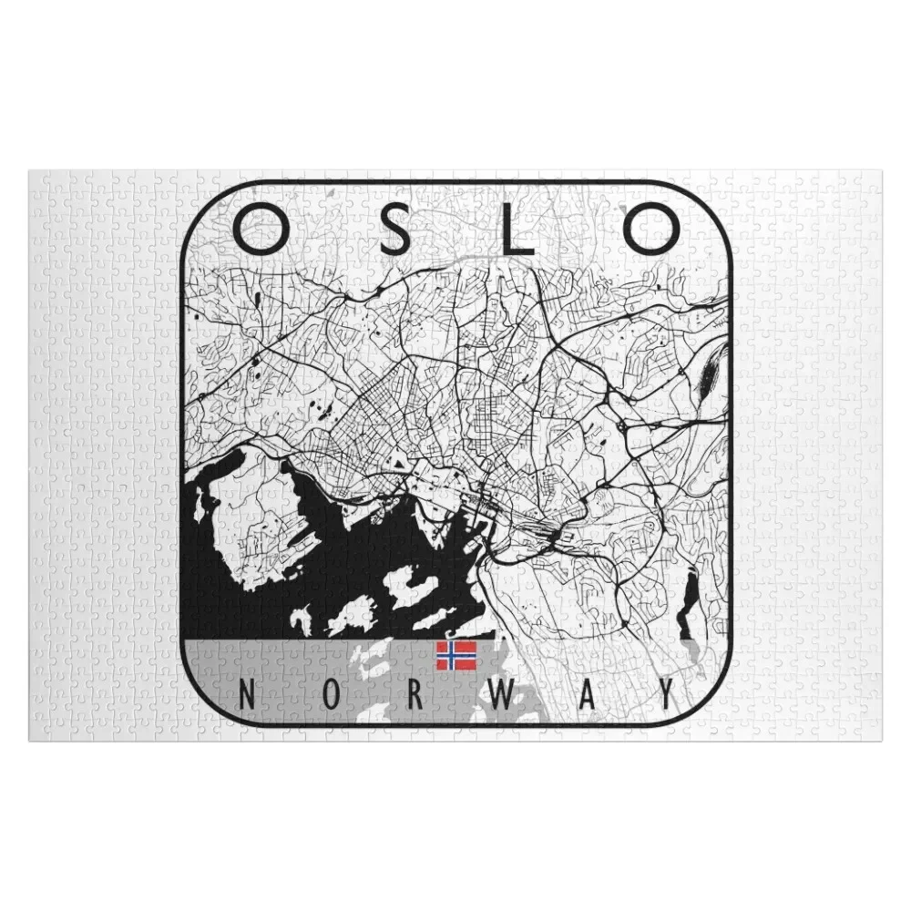 Пазл OSLO MAP NORWAY на заказ для детей подарки идеи подарков головоломка