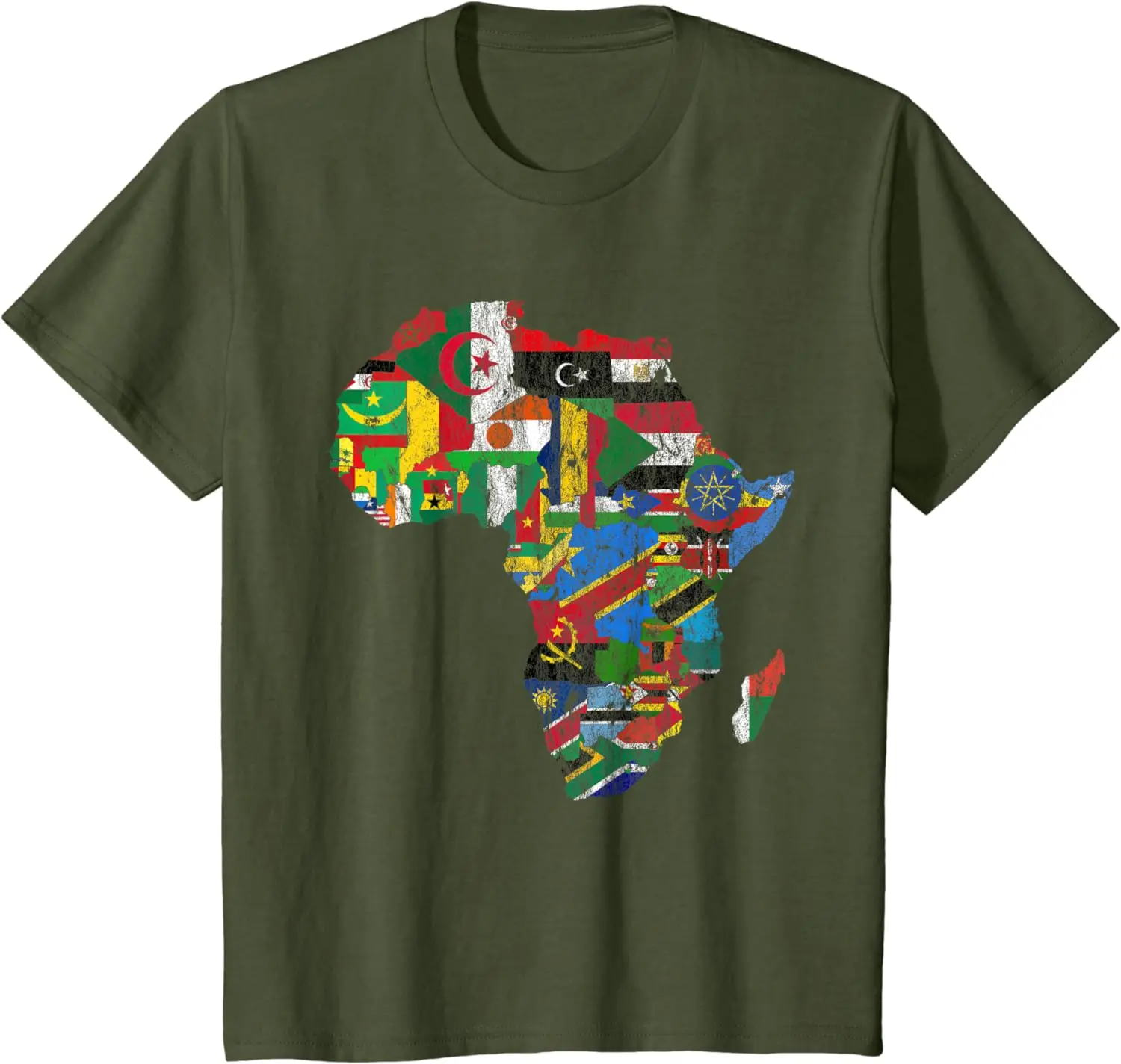 Флаги гордых африканских стран флаги континента любви Африканский силуэт карта
