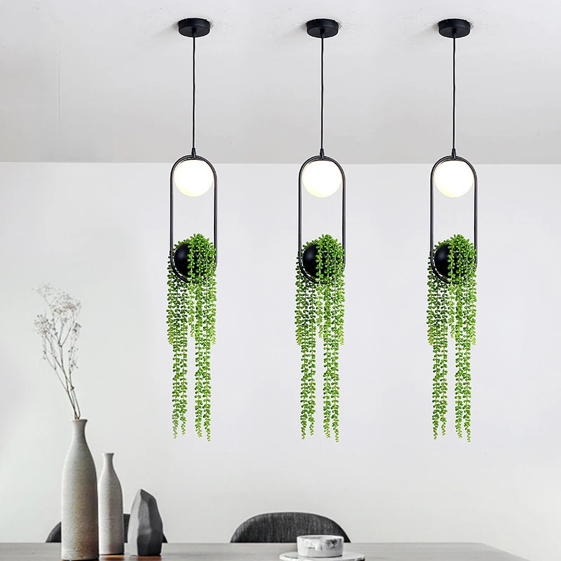 

Creative Retro Plant Chandelier Industrial Style Nordic Restaurants Pendant Lamp Bars Flower Lights Home Decor Lustres Fixture