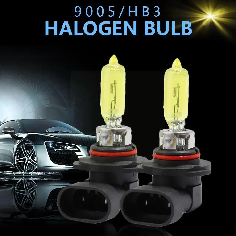 

1pcs 9005 HB3 Car Halogen Light 60W Yellow Glass Fog Auto Lamps Automotive Styling P20d Car Xenon C8 Headlights Gas Bulb Y3L4
