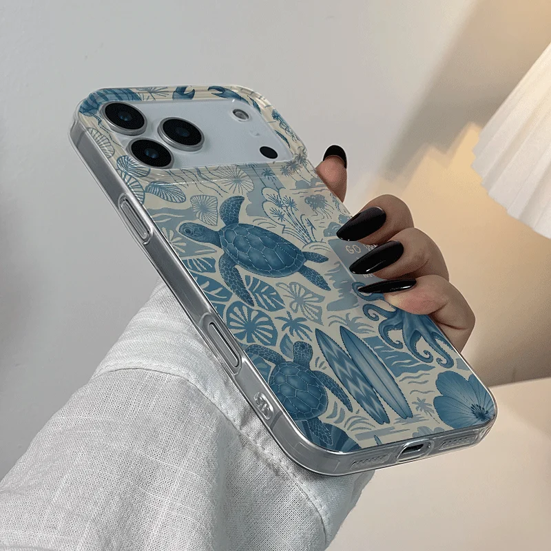 Чехол для телефона с волнообразным фоном и морским пейзажем для Xiaomi Redmi Note 14 Pro 13 12 11 10 Pro 5G 13C 14C Plus, жесткий, с защитой камеры (art.: 3920dbccfb39e) - 3920dbccfb39e