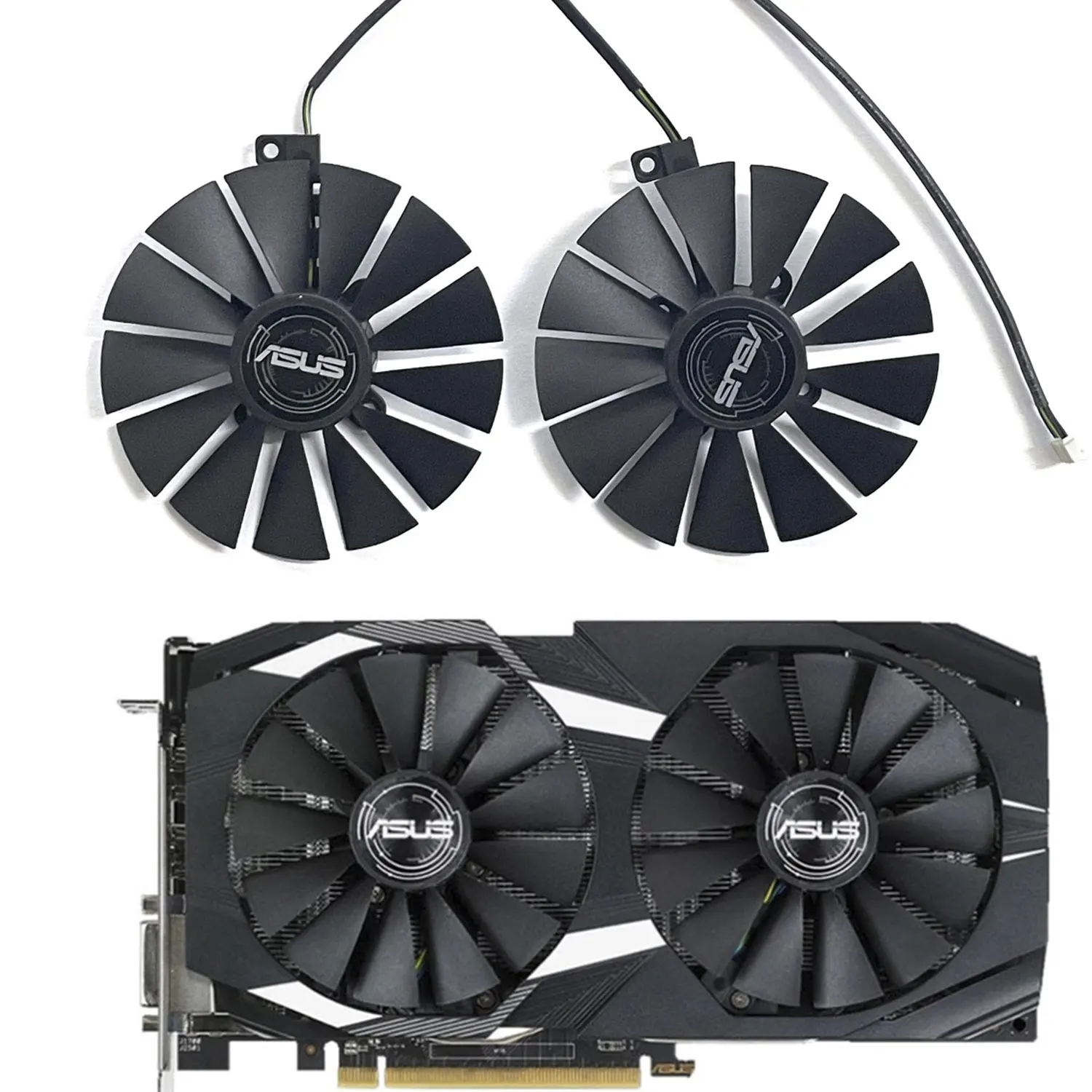 Кулер для видеокарты ASUS STRIX RX570, DC 12 В, а