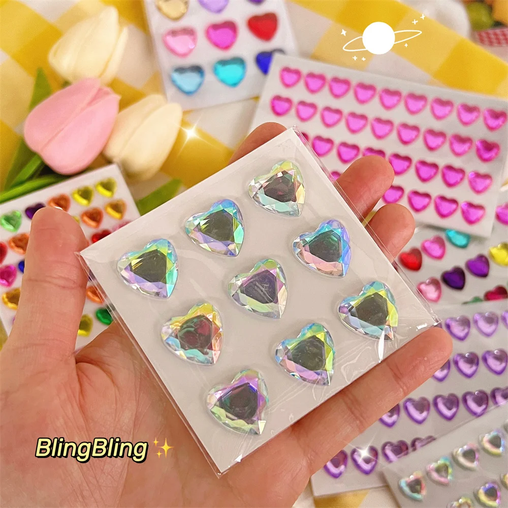 Милые Алмазные Наклейки 3D, наклейки с кристаллами в виде принцессы, Детские Мультяшные Стикеры с драгоценными камнями, канцелярские принадлежности