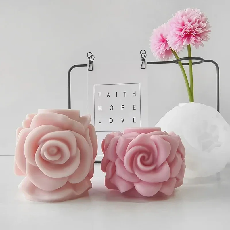 Силиконовая форма в виде лотоса для свечи цветочная ручной работы