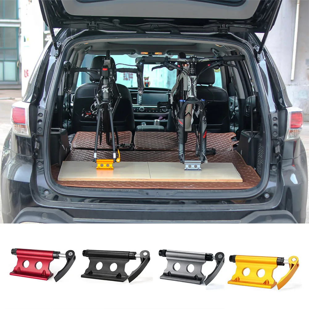 

Bicycle Car Roof Rack Carrier Quick Release Alloy Fork Lock Mount Racks Ultralight MTB Bike Holder Fixing Bracket Accessories