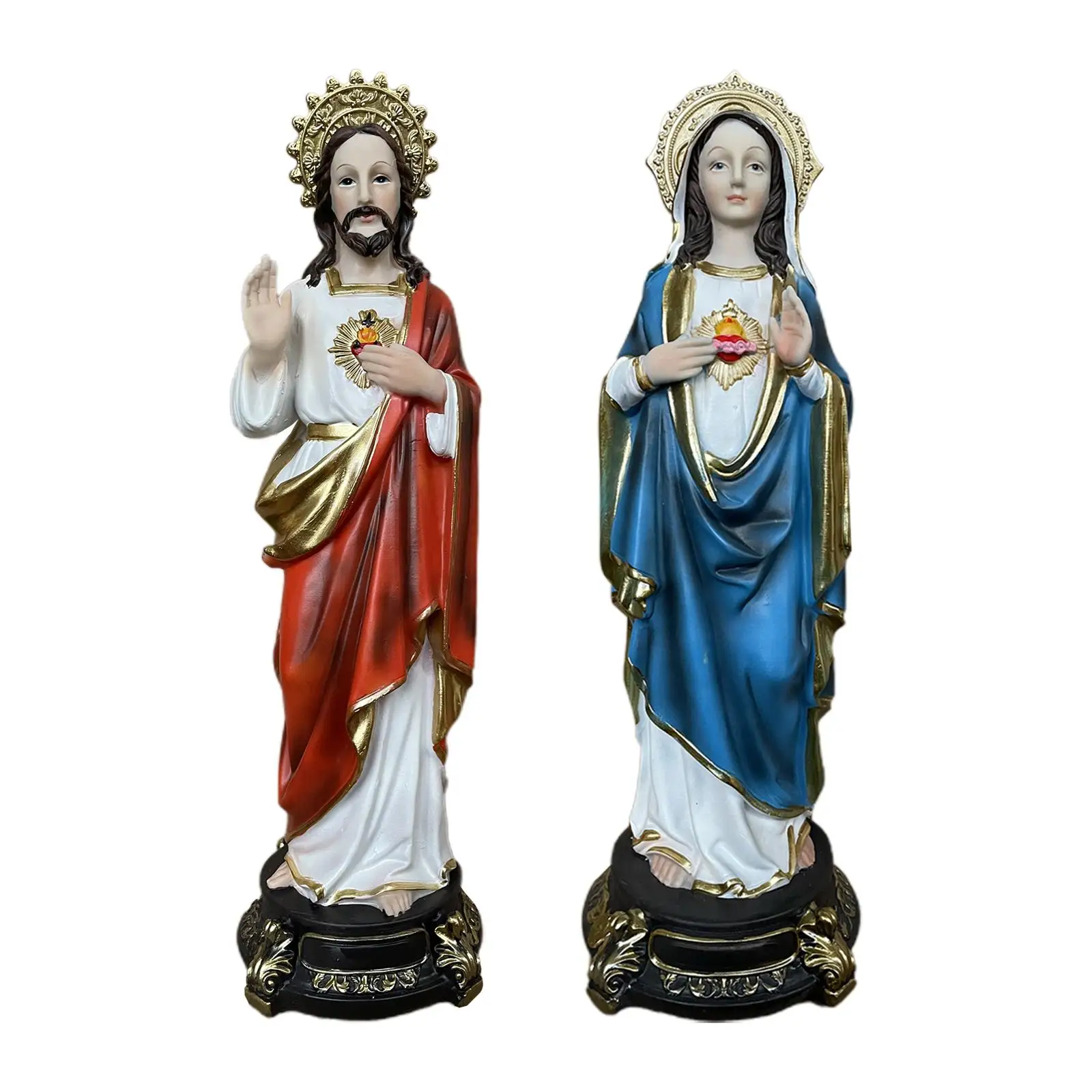 

Sacred Heart Figure Standing Statue Sculpture for Table Centerpiece Bedroom