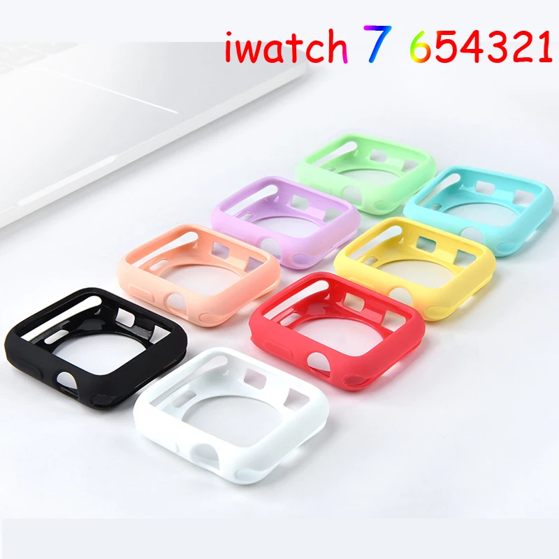 

Watch Cover For Apple Watch Case 8 7 6 5 4 Soft TPU Silicone Case protect sleeve for iWatch Series 45mm 41mm 42mm 38mm 44mm 40mm