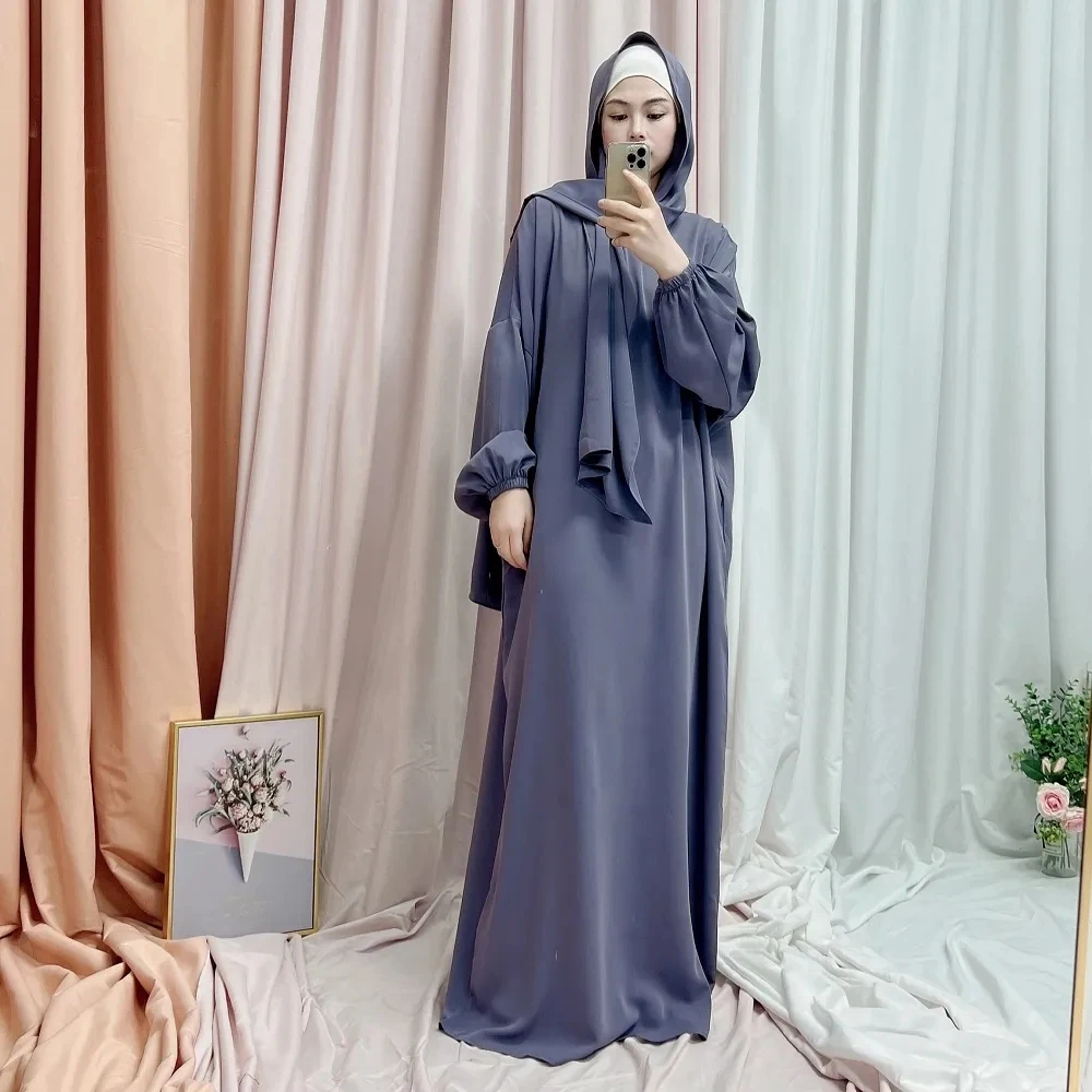 

Eid Ramadan Muslim Women Hijab Dress Dubai Turkey Kaftan Jilbab Islamic Khimar Clothing Robe Arabic Prayer Abayas Femme Caftan