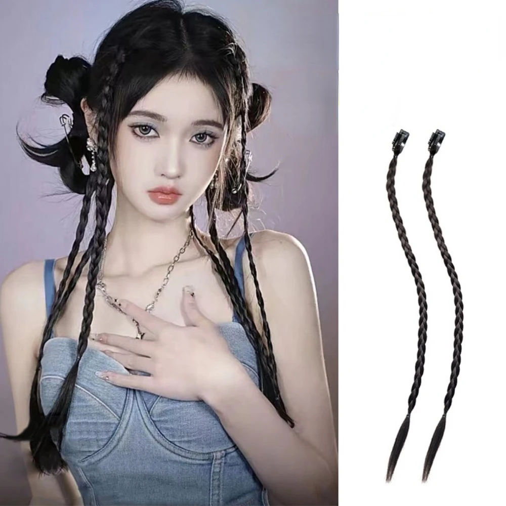 

2 шт./набор, милые крутые искусственные волосы для бокса, 45 см