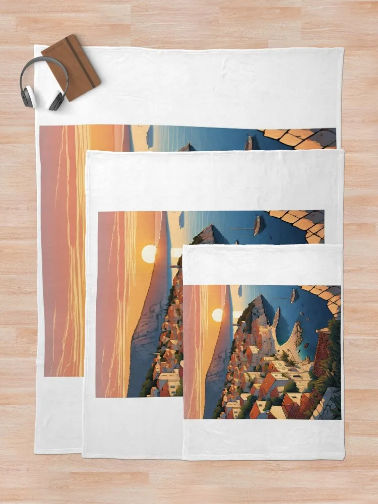 Восход в Hvar Красивый вид Плед Модные диваны Пляжные одеяла