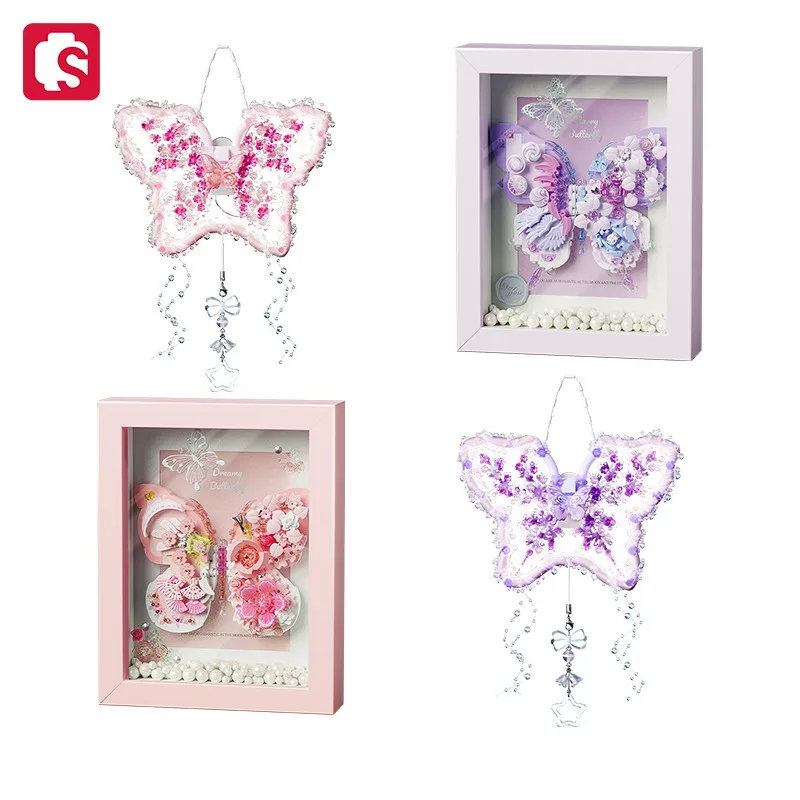 Мечтательная бабочка звезда лампа сборка строительные блоки креативная