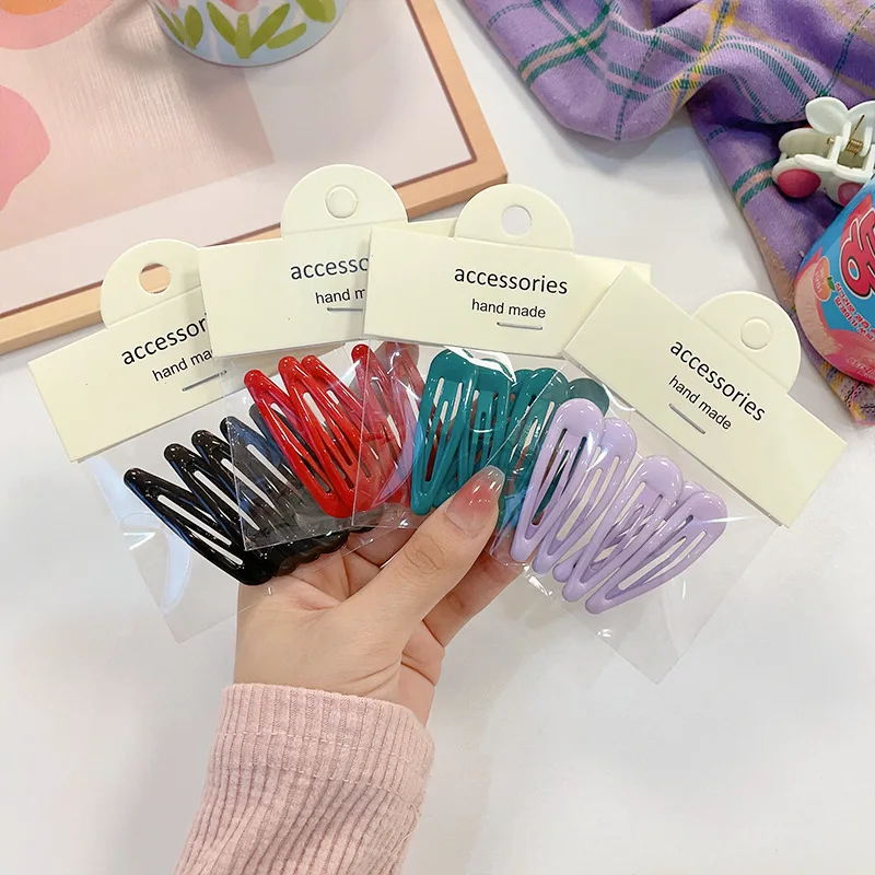 

5Pcs/Set Cute Candy Color Waterdrop Shape Hairpins for Girls Hair Clips BB Hairpin Barrettes Headwear Kids Hair Accessories