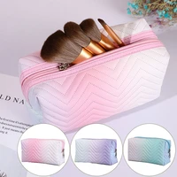makeup bags for women personalize toiletry pouch gradient color cosmetic bag zipper velve storage bag make up pouch for girls