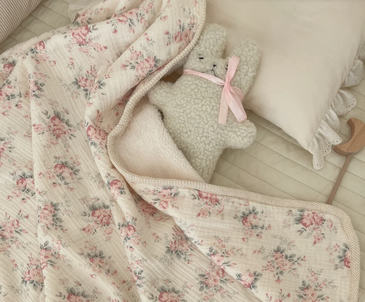 Одеяло детское из муслина зимнее флисовое теплое покрывало для новорожденных