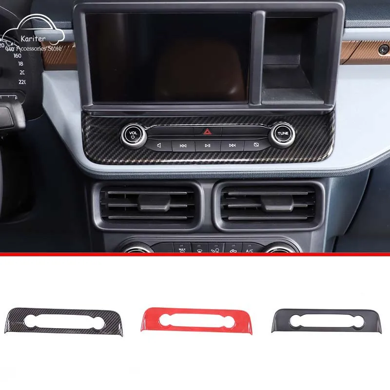 

For Ford Maverick ABS Carbon Fiber Style Air Conditioning Mode Adjustment Frame Decorative Sticker Car Interior Accessories