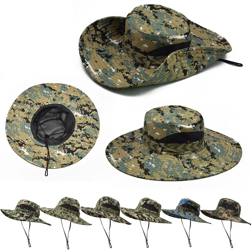 

Cotton Tactical Military Camouflage Cap Outdoor Sunscreen Fisherman Hat Anti-ultraviolet Sun Hat Fishing Jungle Hiking Hat