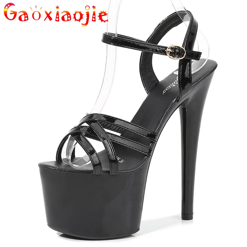 

2022 SANDAL WOMAN SHOES Sexy Strippers Dancing Shoes Women Catwalk Show Sandals 17 CM High Heels Platform Girls Party Club Shoes