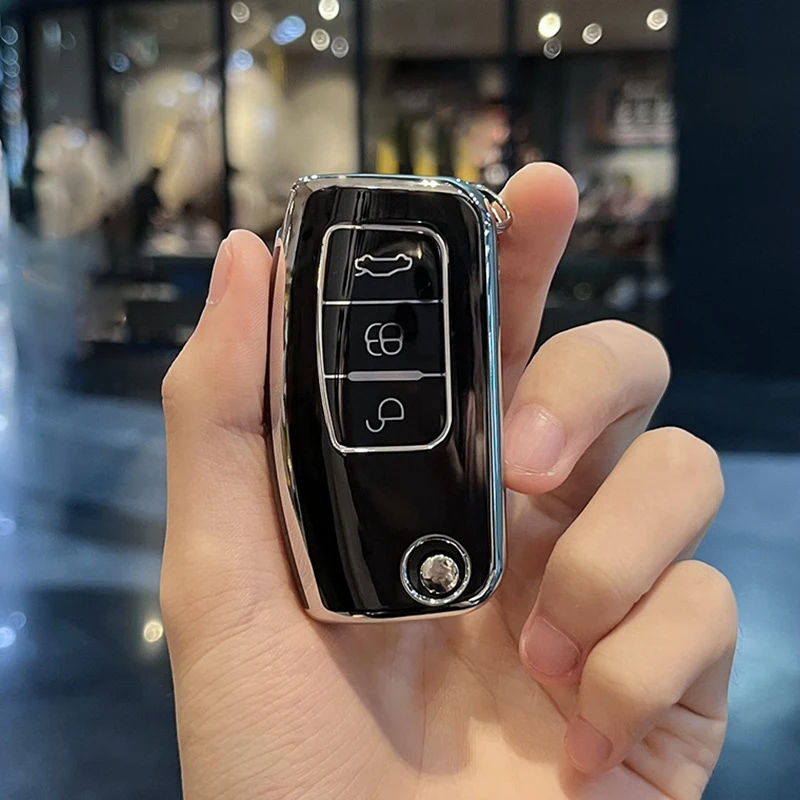

Флип-чехол из ТПУ для автомобильного ключа-брелка Ford Focus 2 MK2 Galaxy Falcon District Ecosport Fiesta Mondeo