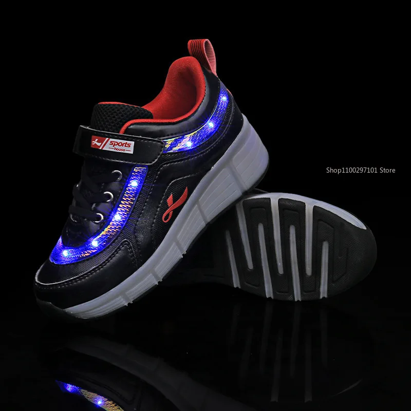 Пара детских кожаных роликовых туфель из искусственной кожи женские роликовые