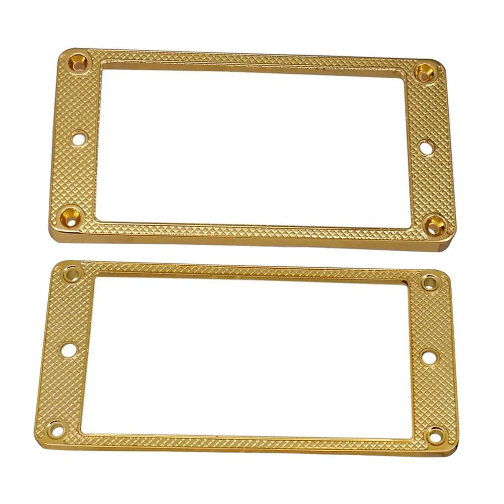 

2x Guitar Curved Humbucker Pickup Mounting Rings Frame Music Parts Gold