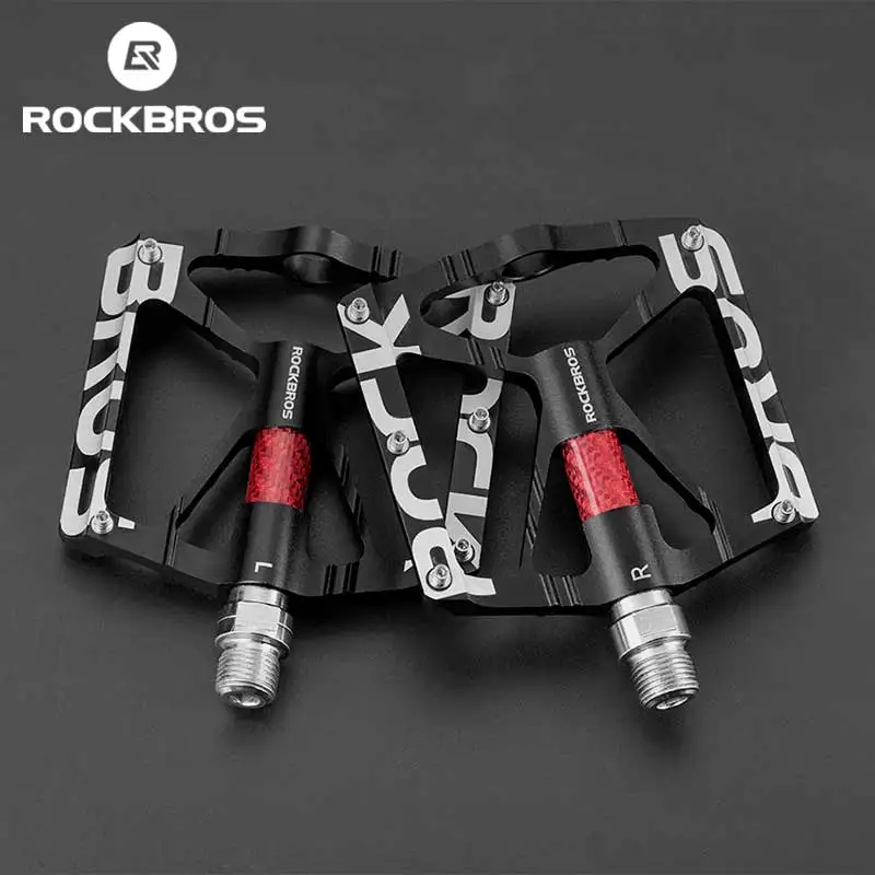 

ROCKBROS Red-dot Pedals Bike Ultralight Mountain Bike Pedal MTB Reflective Bearing Cycling Pedals Bike Accessories