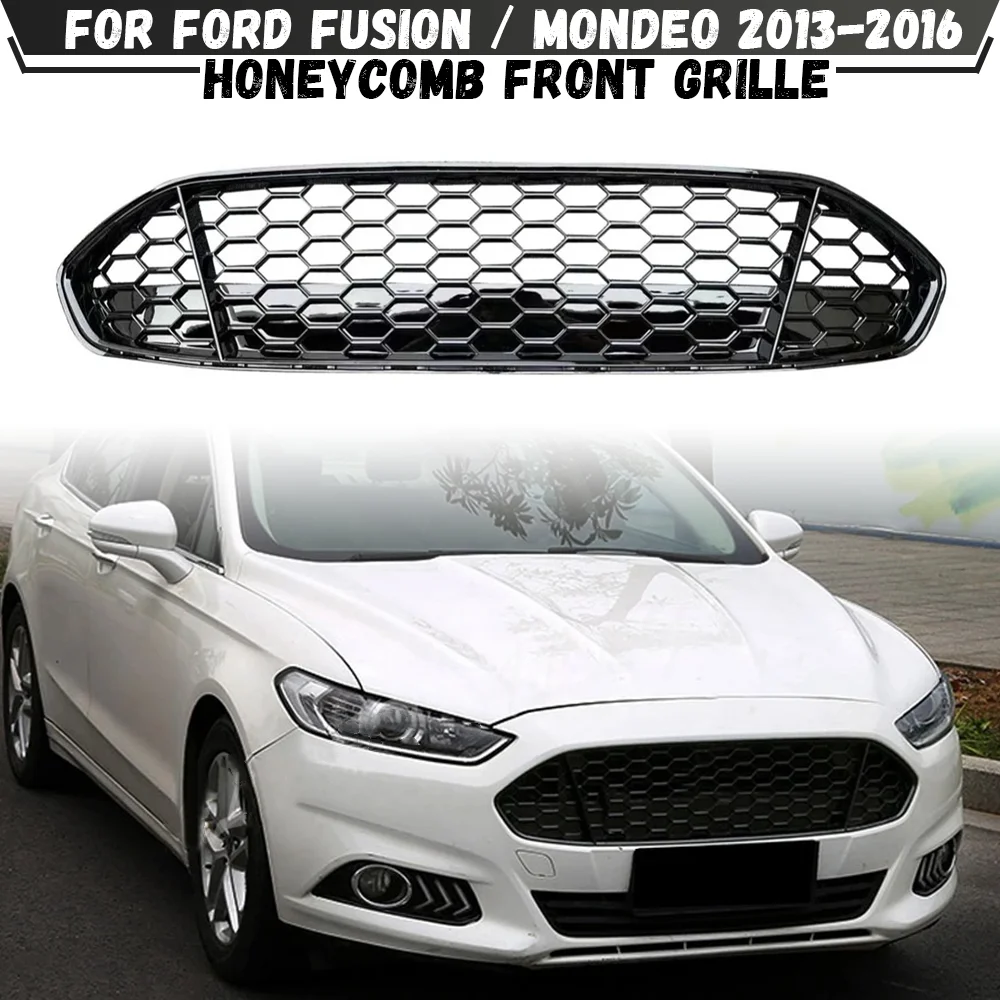 Для Ford Fusion/Mondeo 2013 2014 2015 2016 сетчатые центральные гоночные грили сотовая сетка
