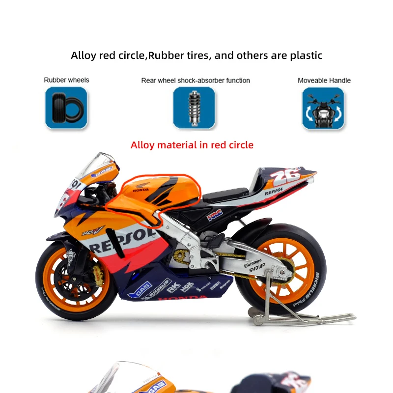 2006 Honda RC 211V MOTO GP 1/18 Alloy Diecast Motorcycle Racing Model Toy For Children Gifts Collection |