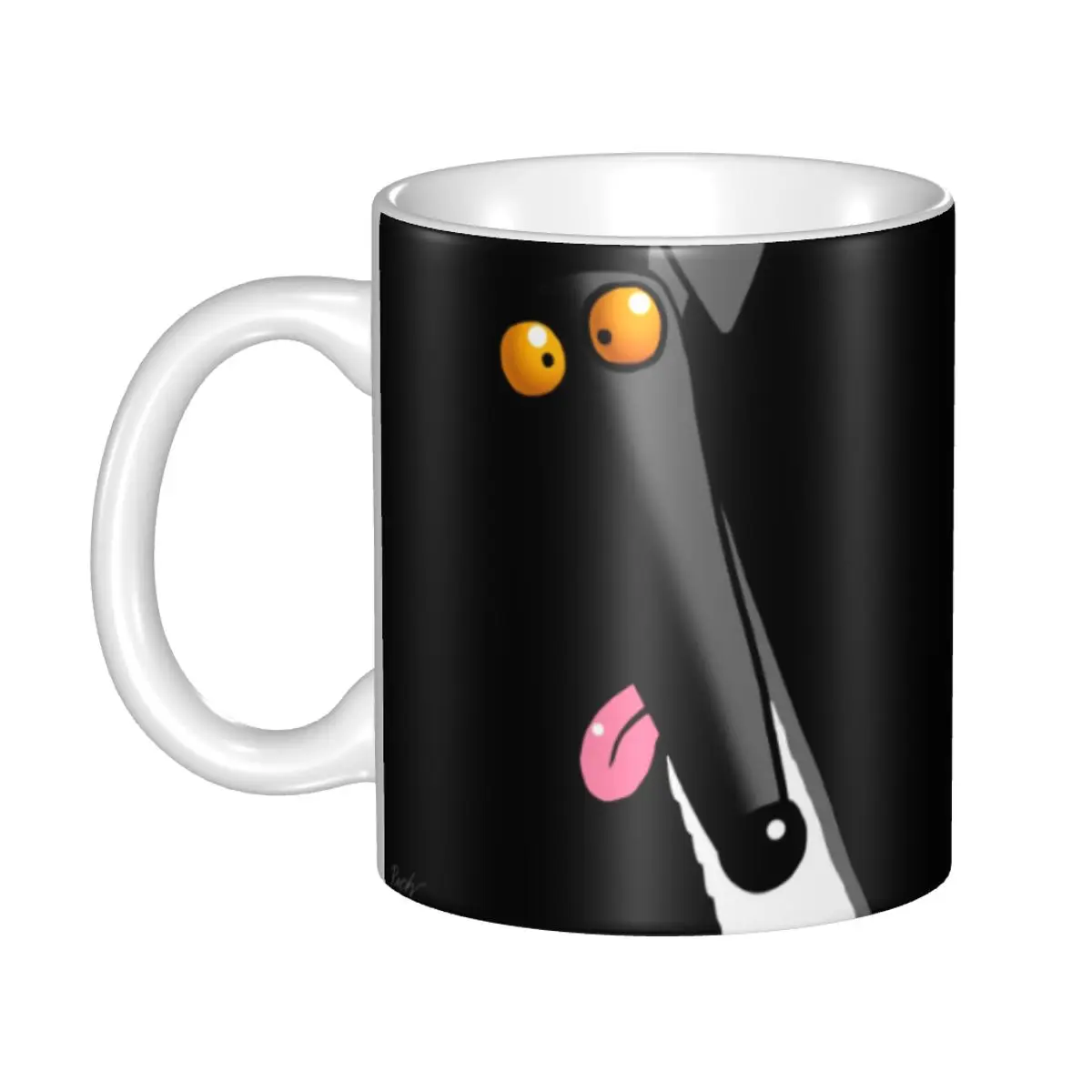 

Забавная мультяшная керамическая кружка «сделай сам», персонализированная кружка для кофе с изображением рыцаря, собаки, креативный подар...