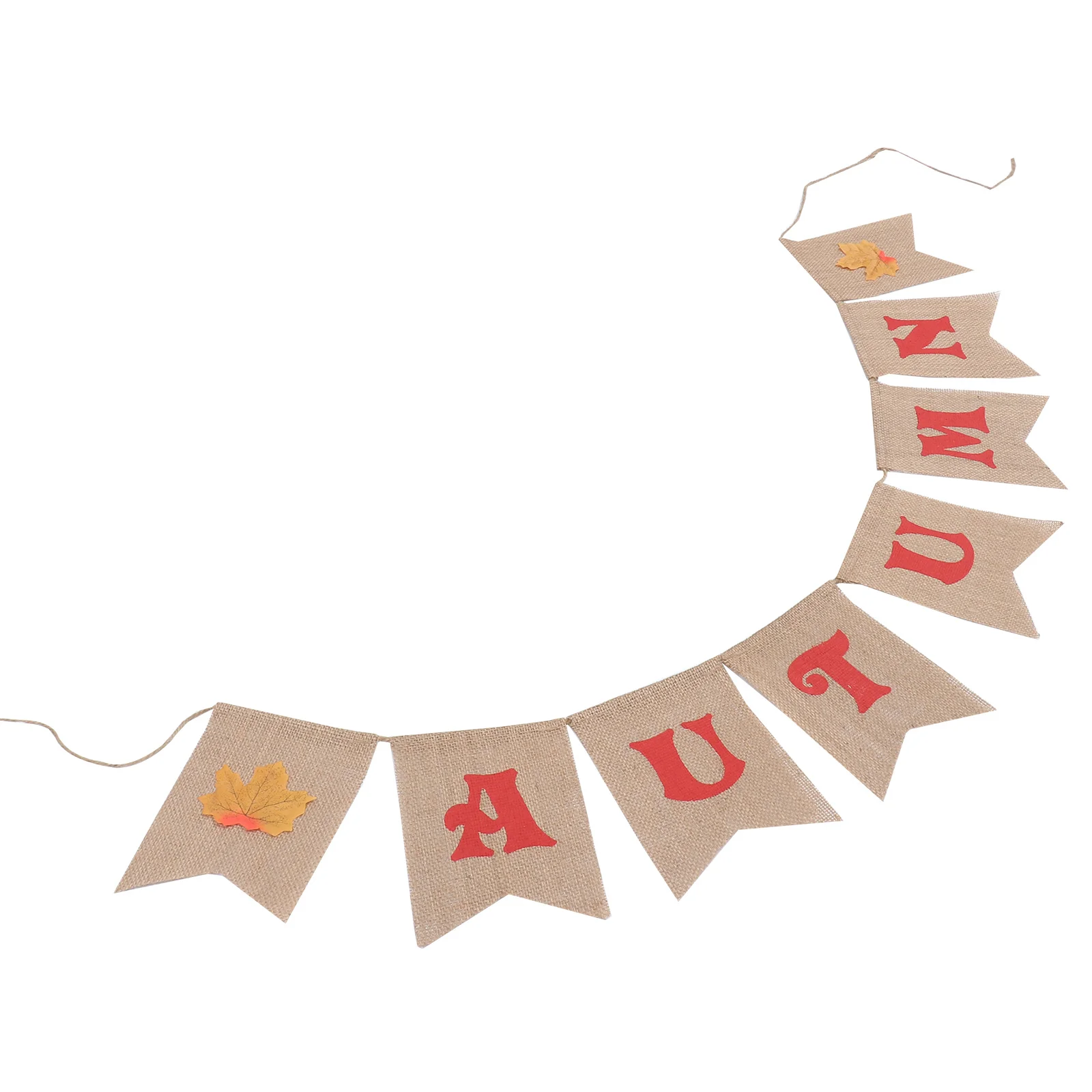 

Banner Burlap Thanksgiving Fall Maple Harvest Home Decor Autumn Garland Decoration Happy Flag Pennant