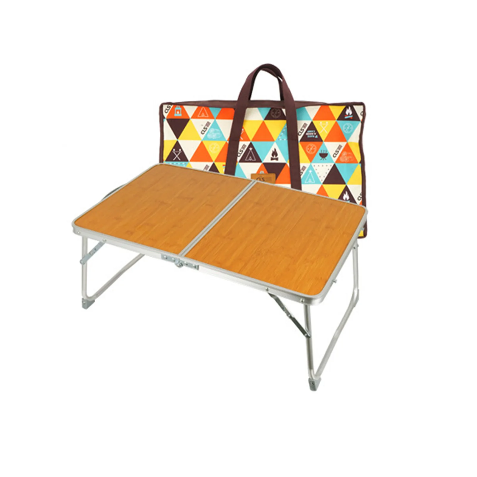 

Folding Table Portable Multifunctional Small Collapsible Bamboo Table For Outdoor Camping Computer Desk