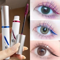 color mascara waterproof long lasting curling lengthening natural fast dry eyelashes eyebrow gel daily eye makeup 4 colors 10 5g