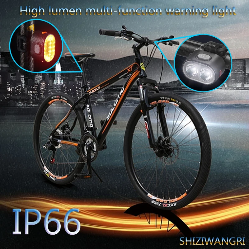 

High Quality LED Bike Light Bicycle Lantern USB Charge Front And Rear Bike Light 4 Mode Options Cycling Lamps Bike Accessories
