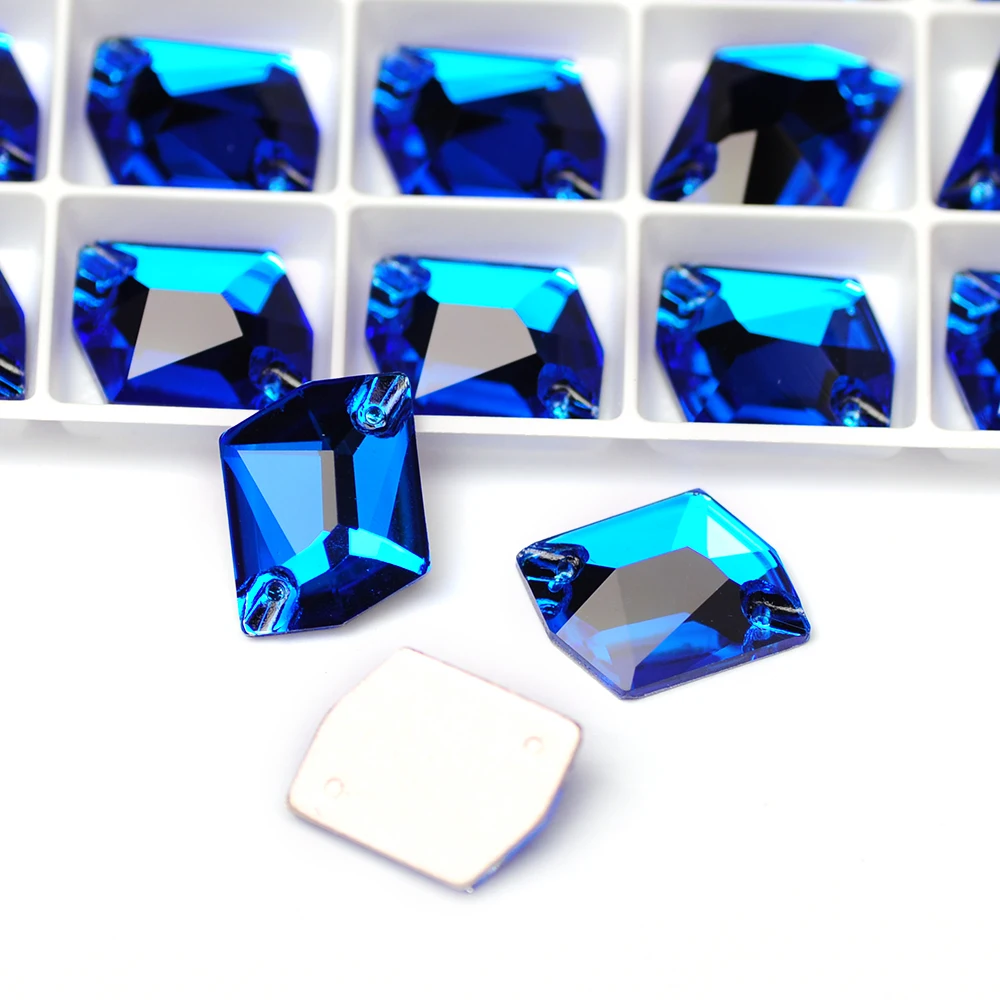 

Capri Blue Shiny Cosmic Glass Strass Flatback Crystal Sew On Rhinestones Crafts Glitter 3D Sewing Accessories Design Decorations