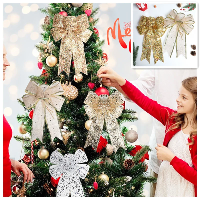 

Sequin Ribbon Braided Finished Lace Bow DIY Headband Headwear Clothes Skirt Decals Photo Frames Christmas Tree Party Ornaments