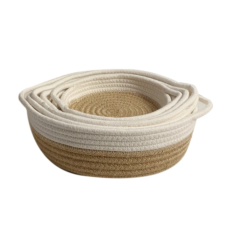 

Storage Basket, Cotton Thread Jewelry Box, Cosmetic Storage Basket Cotton Rope Desktop Storage Box