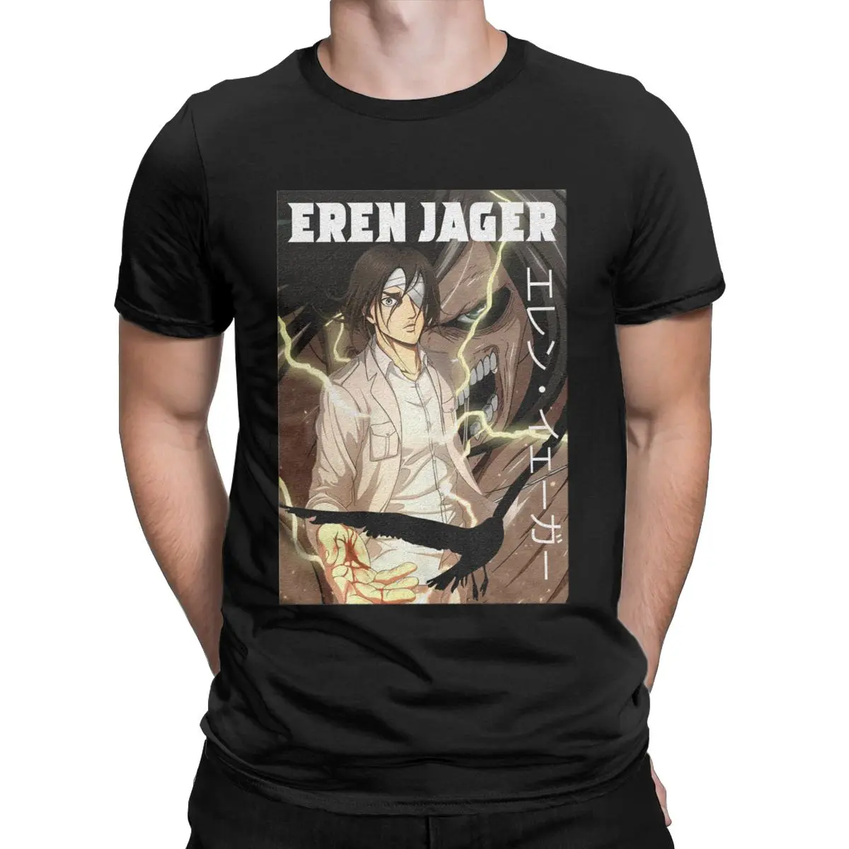 

Футболка Эрена джейгера из аниме «отаку Forever Otaku», футболка «атака на Титанов» для мужчин, потрясающая футболка из чистого хлопка, Новое пост...