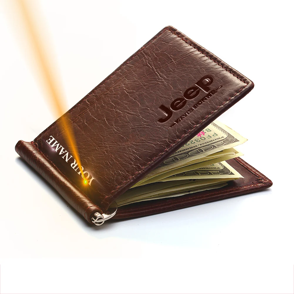 Card Wallet Luxury Design Fashion Slim Bifold Cash Clamp Cas