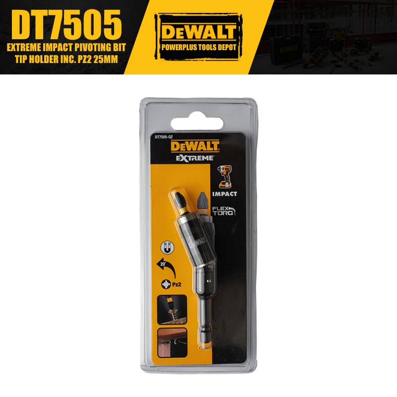 

DEWALT DT70518T DT7505 Extreme Impact Поворотный держатель наконечника бит и т. д. PZ2 25 мм Аксессуары для электроинструментов