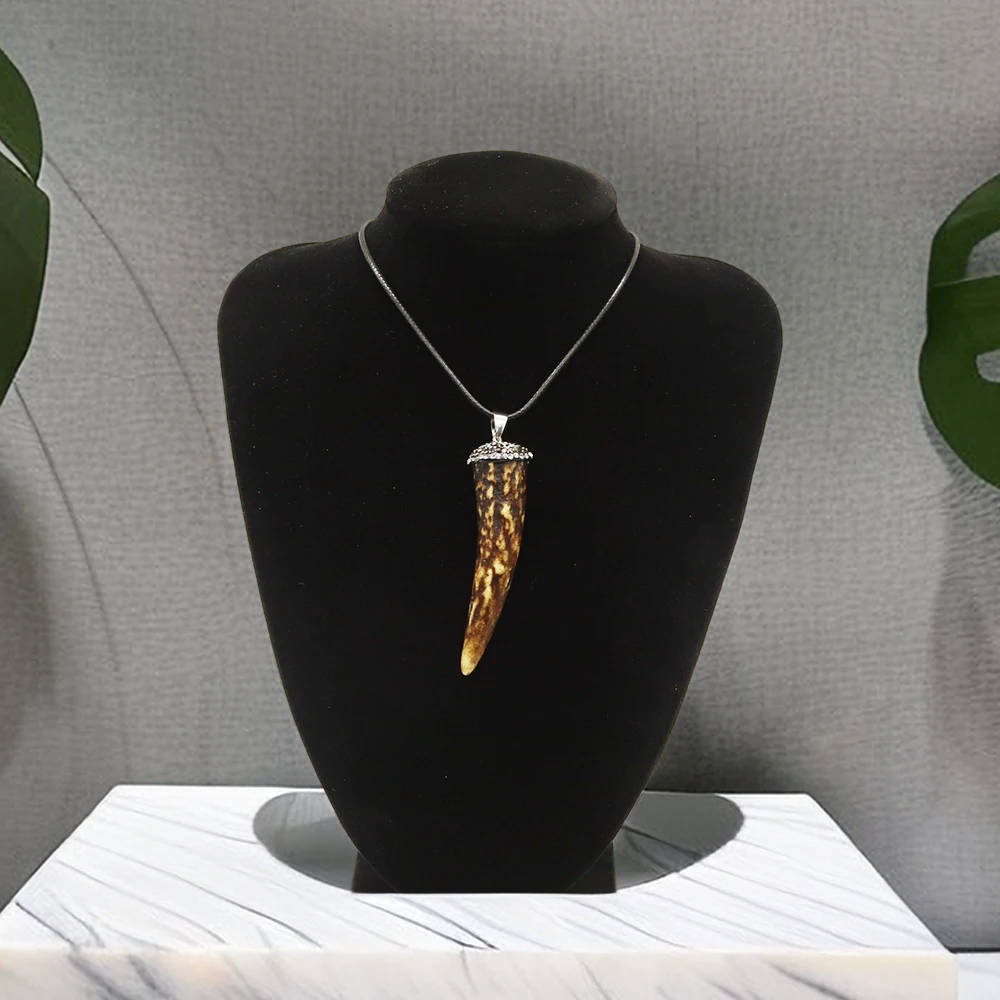 Винтажное ожерелье с подвеской в виде рога быка для мужчин модные ювелирные