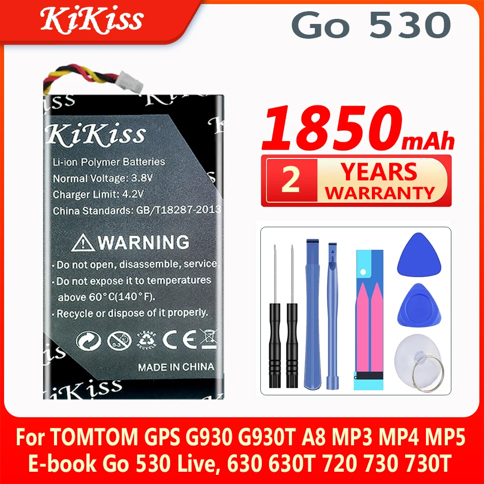 

Сменный аккумулятор KiKiss 1850 мАч для TOMTOM GPS G930 G930T A8 MP3 MP4 MP5 E Book Go 530 Live, 630 630T 720 730T