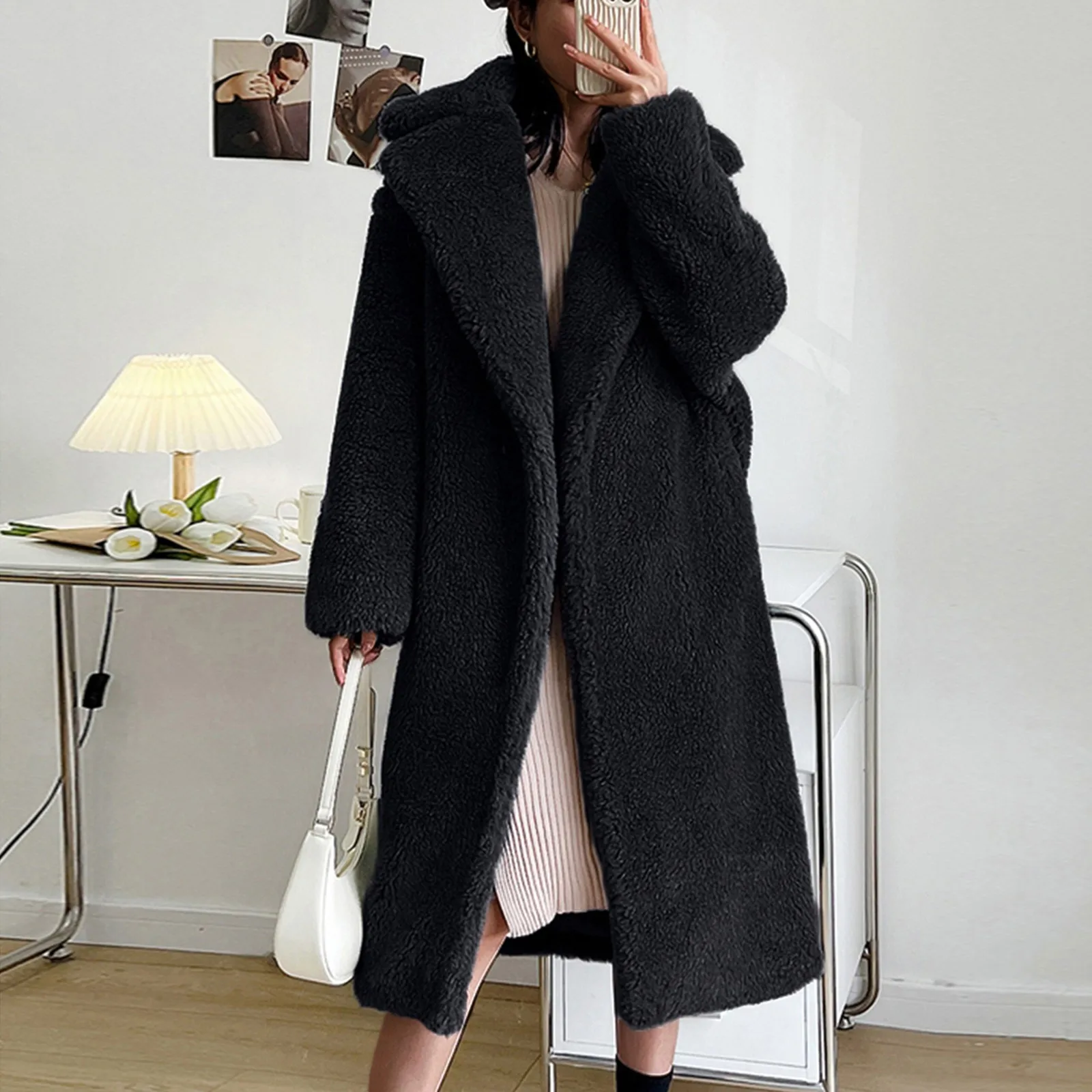 

Женский длинный пуховик Тедди, зимняя теплая джинсовая куртка с толстой подкладкой для женщин, концепция климата, куртка, флисовая куртка с капюшоном для женщин