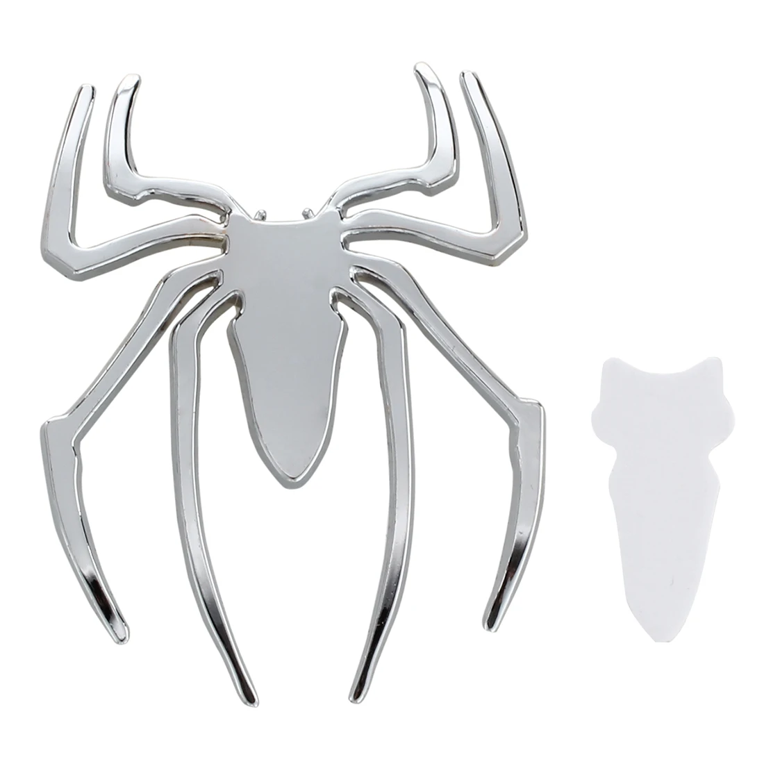 

Emblem spider track 3D chrome car motor car decal sticker badge Silver
